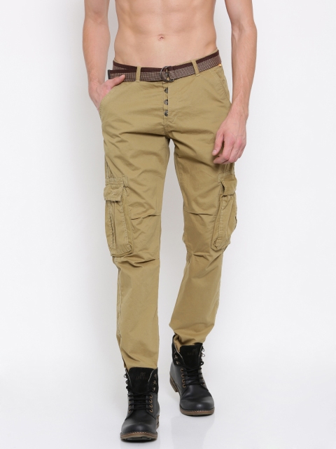 

Sports52 wear Men Khaki Original Regular Fit Solid Cargos