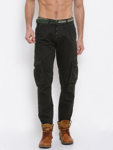 

Sports52 wear Men Olive Green Solid Cargos