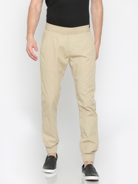 

Sports52 wear Men Beige Slim Fit Solid Joggers