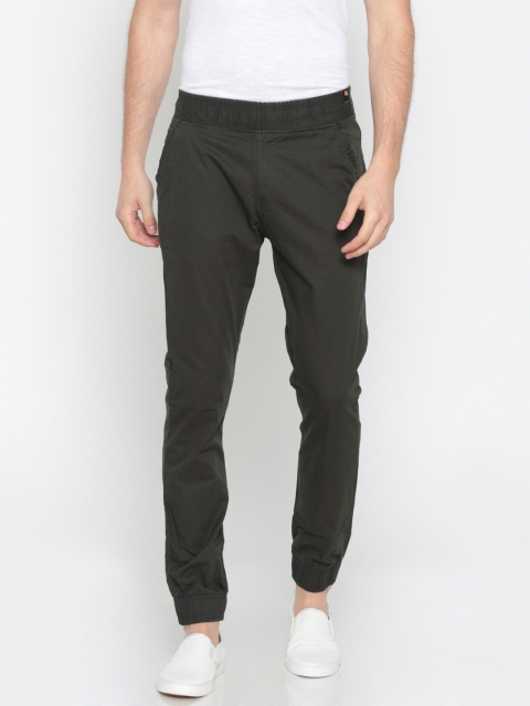 

Sports52 wear Men Olive Green Slim Fit Solid Joggers