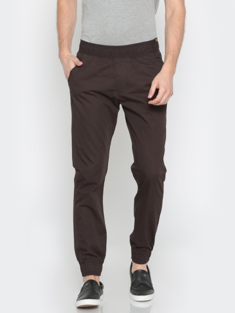 

Sports52 wear Men Coffee Brown Slim Fit Solid Joggers