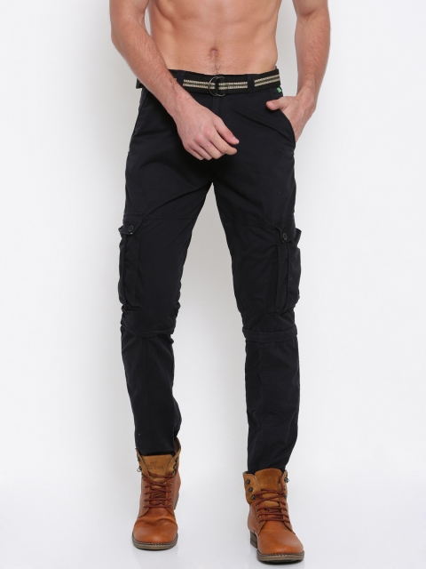 

Sports52 wear Men Blue Solid Detachable Cargos