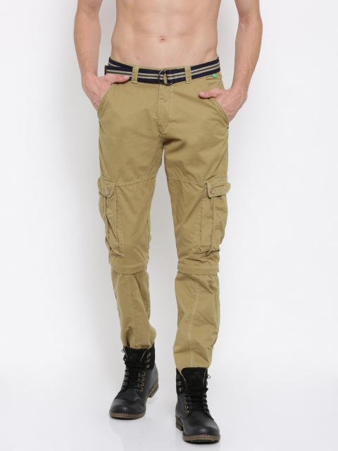 

Sports52 wear Men Khaki Regular Fit Detachable Cargos
