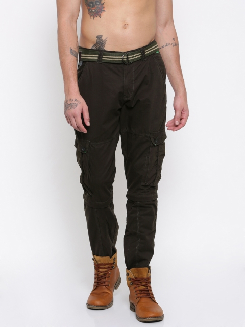

Sports52 wear Men Olive Green Original Regular Fit Convertible Cargos
