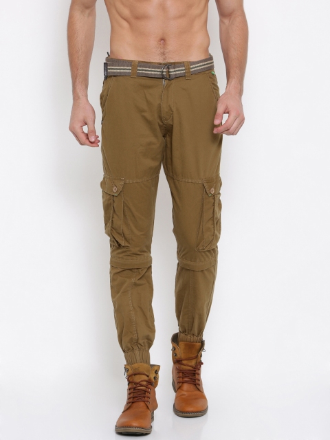

Sports52 wear Men Khaki Detachable Solid Cargos