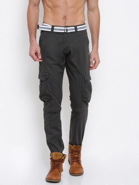 

Sports52 wear Men Charcoal Grey Detachable Cargos
