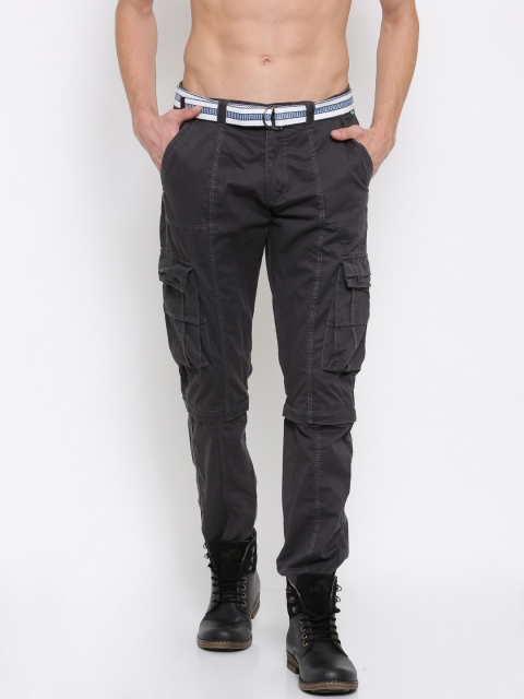 

Sports52 wear Men Grey Original Regular Fit Solid Convertible Cargos