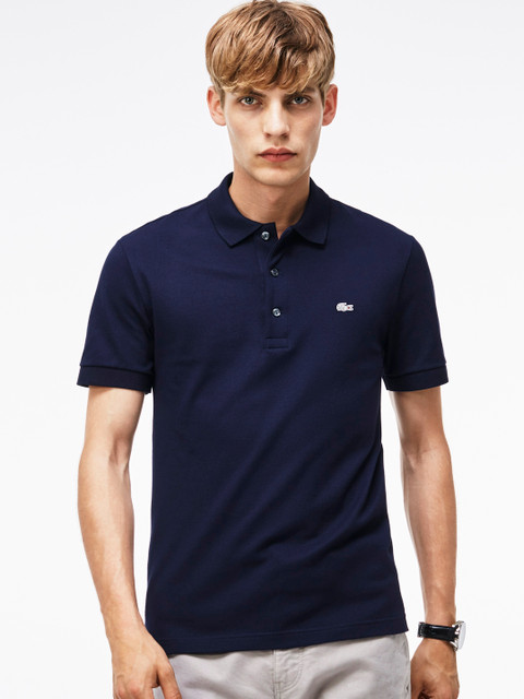 

Lacoste Men Navy Slim Fit Stretch Petit Pique Polo, Navy blue
