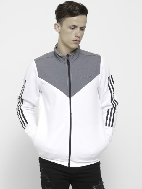 

ADIDAS NEO Men White Franchise Track 1.0 Colourblocked Sporty Jacket