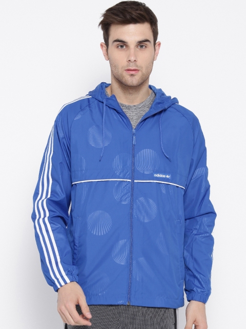 

ADIDAS Originals Men Blue OS All Over Print Windbreaker Sporty Jacket