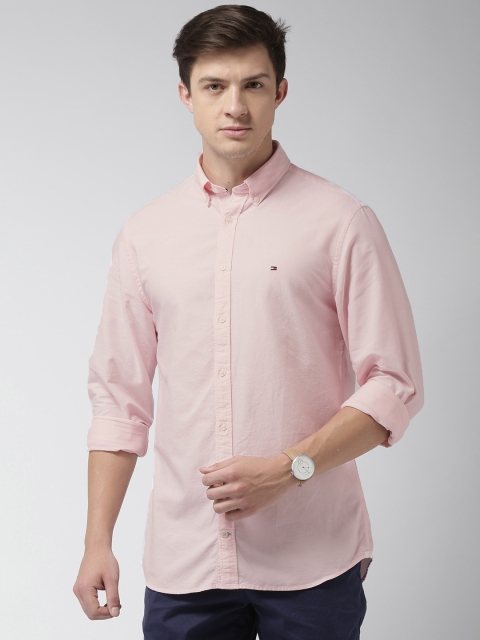 

Tommy Hilfiger Men Pink Snug Slim Fit Solid Casual Shirt