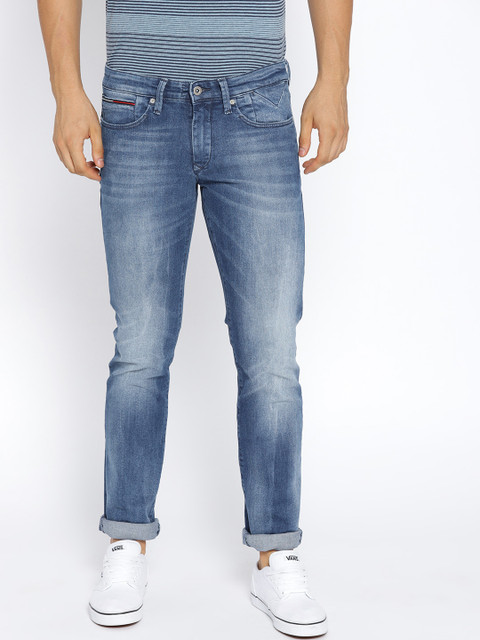 

Tommy Hilfiger Men Blue Slim Fit Low-Rise Clean Look Stretchable Jeans