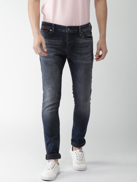 

Tommy Hilfiger Men Black Skinny Fit Mid-Rise Clean Look Stretchable Jeans