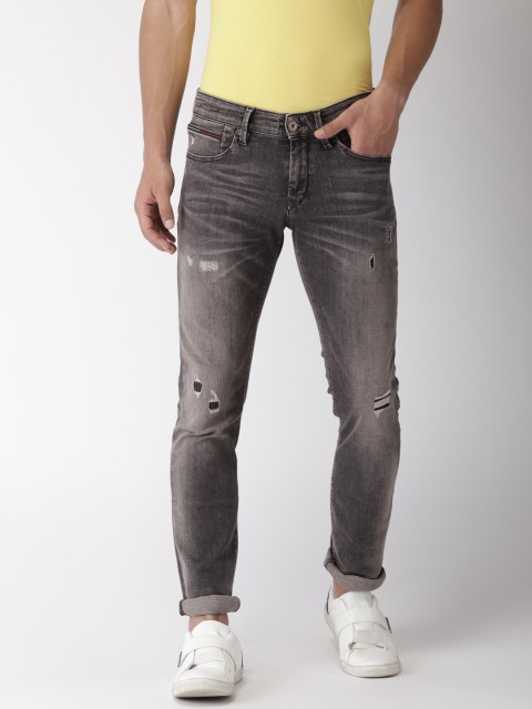 

Tommy Hilfiger Men Grey Scanton Slim Fit Mid-Rise Mildly Distressed Stretchable Jeans