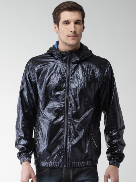 

Tommy Hilfiger Men Blue Solid Sporty Jacket