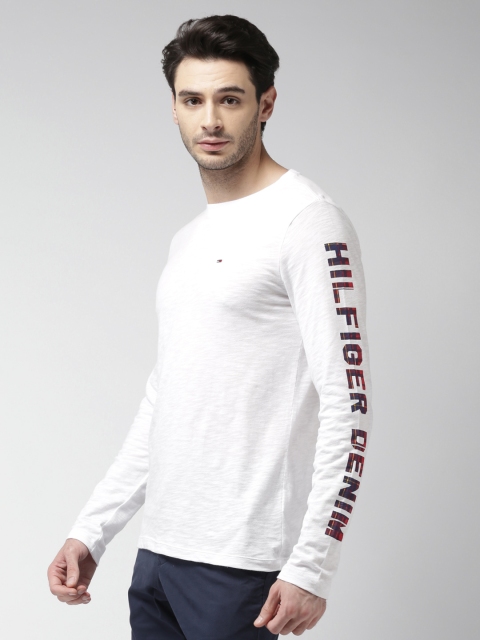 

Tommy Hilfiger Men White Printed Pure Cotton T-shirt
