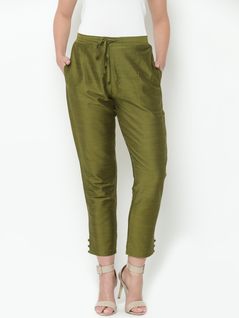 

Shree Women Green Solid Trousers