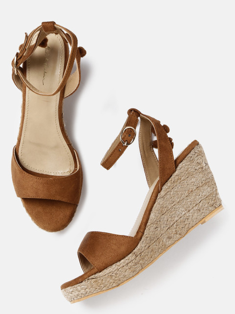 

Mast & Harbour Women Brown Solid Wedges