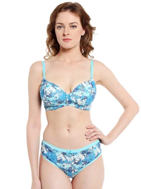 

Soie Blue Printed Lingerie Set SET 114/1114P-4