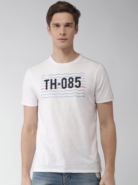 

Tommy Hilfiger Men White Printed Round Neck T-shirt