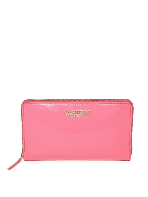 

Carlton London Women Pink Solid Zip-Around Wallet