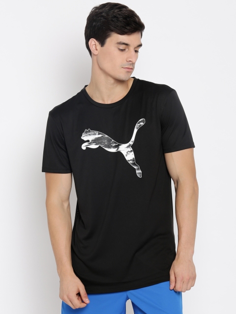 

Puma Men Black Printed Round Neck Energy CAT T-shirt