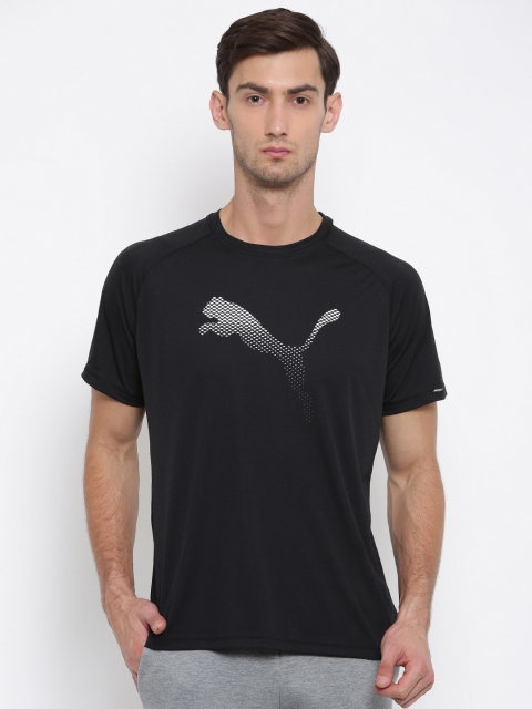 

Puma Men Black Printed Core-Run Logo S/S T-shirt