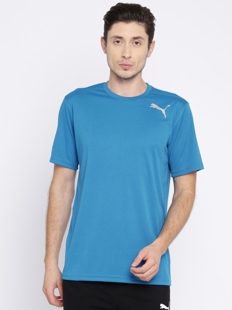 

Puma Men Blue Solid Round Neck T-shirt