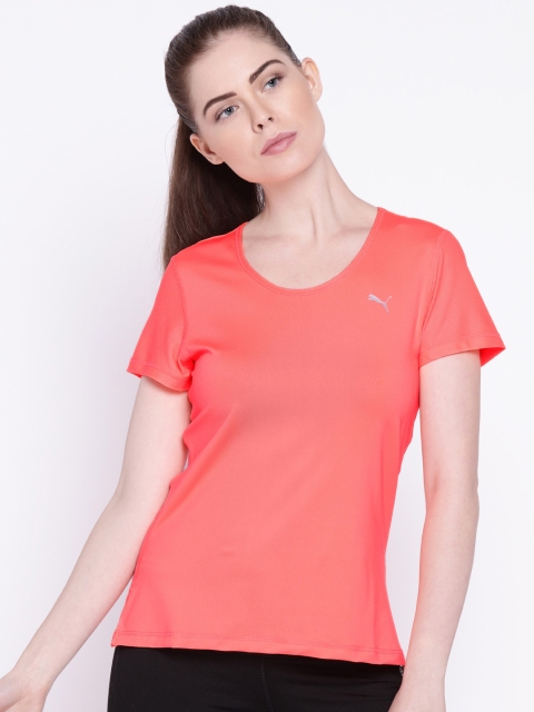 

Puma Women Peach-Coloured Solid Layer T-shirt