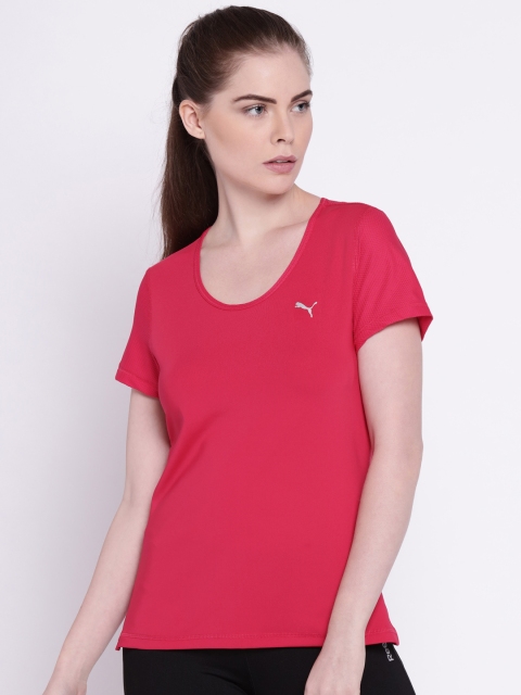 

Puma Women Pink Solid Layer T-shirt