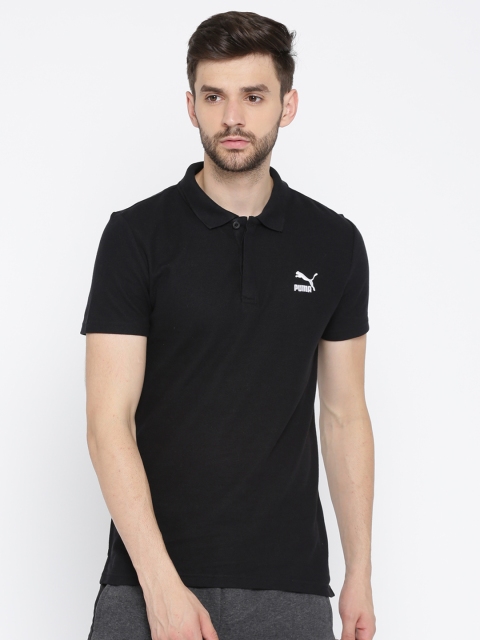 

Puma Men Black Solid Archive Logo Polo Collar T-shirt