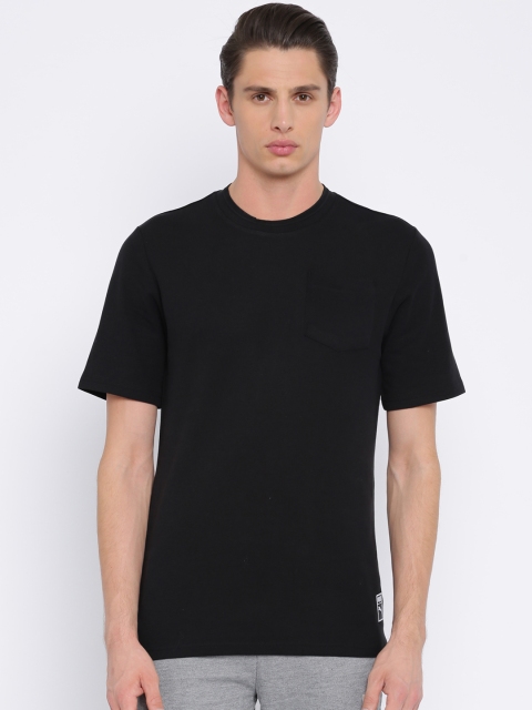 

Puma Men Black Solid Round Neck Classics T-shirt