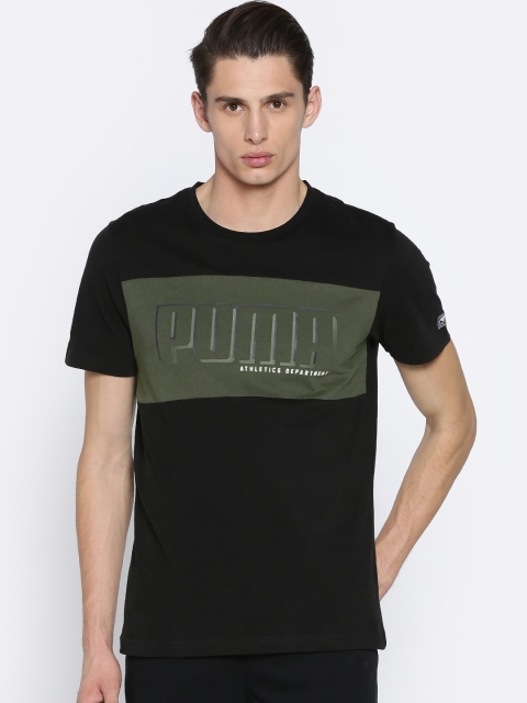 

Puma Men Black STYLE Athletics Graphic Printed Round Neck T-shirt