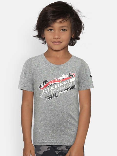 

Puma Boys Grey Printed Round Neck T-shirt