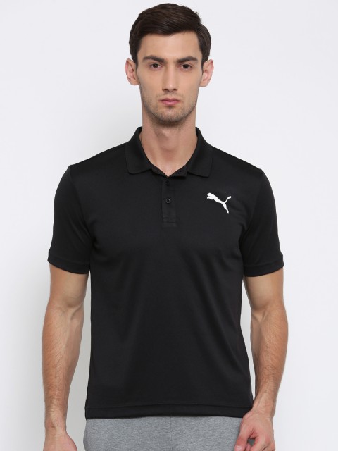 

Puma Men Black Solid ACTIVE Pique Polo T-shirt