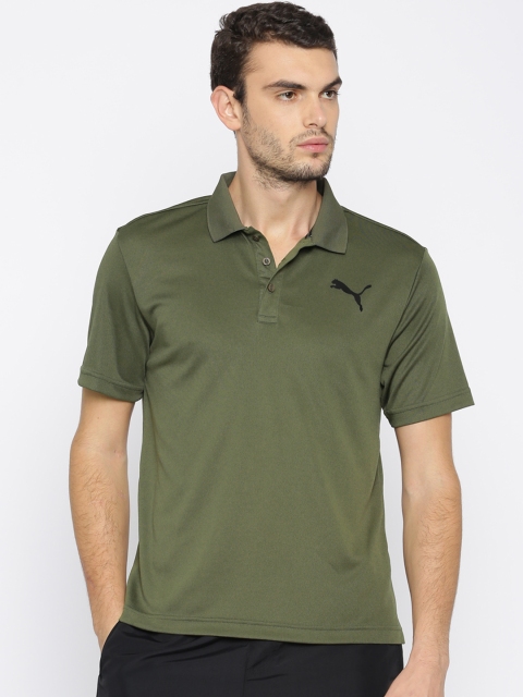 

Puma Men Olive Green ACTIVE Pique Polo T-shirt