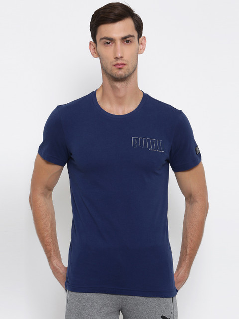 

Puma Men Blue Solid STYLE Athletics T-shirt