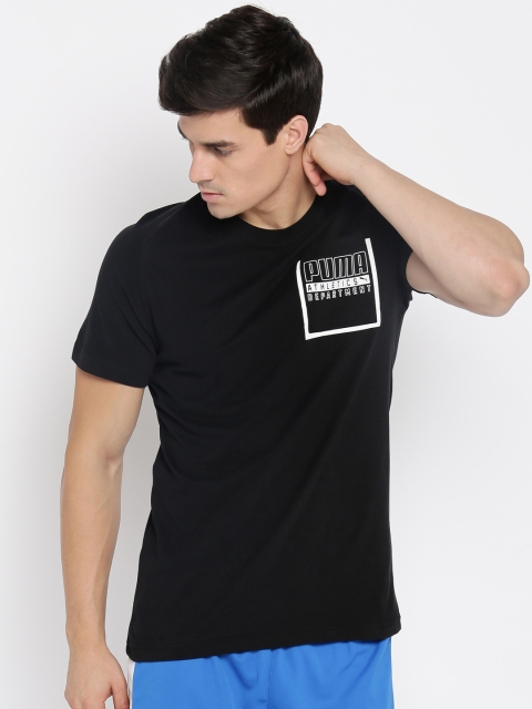 

Puma Men Black Printed Round Neck STYLE T-shirt