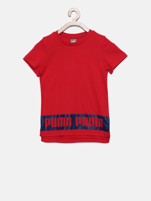 

Puma Boys Red Rebel Printed Round Neck T-shirt