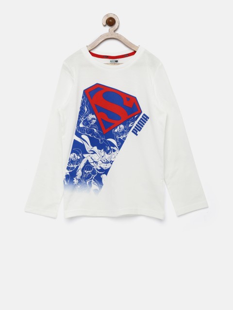 

Puma Boys White Printed Justice League T-shirt