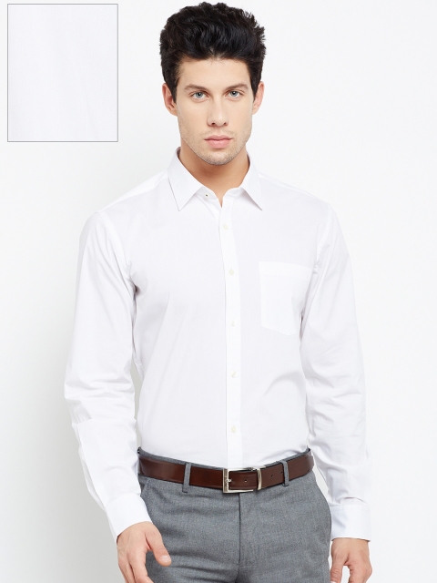 

Blackberrys Men White Slim Fit Solid Formal Shirt