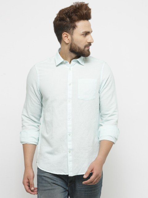 

Blackberrys Men Green Smart Fit Solid Casual Shirt
