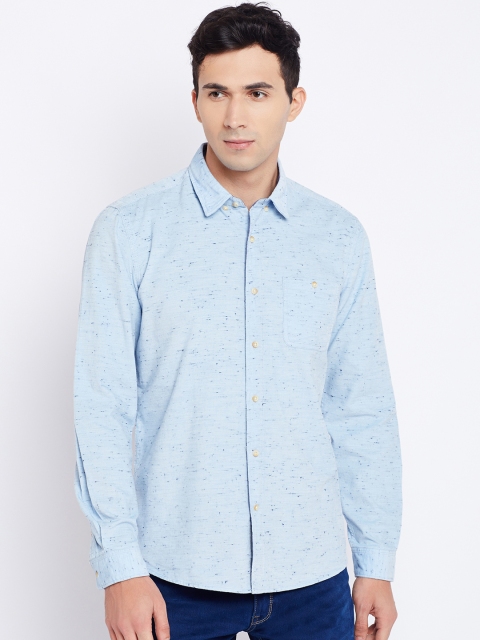 

Blackberrys Men Blue Slim Fit Solid Corduroy Shirt