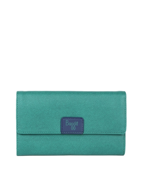 

Baggit Women Green Solid Two Fold Wallet