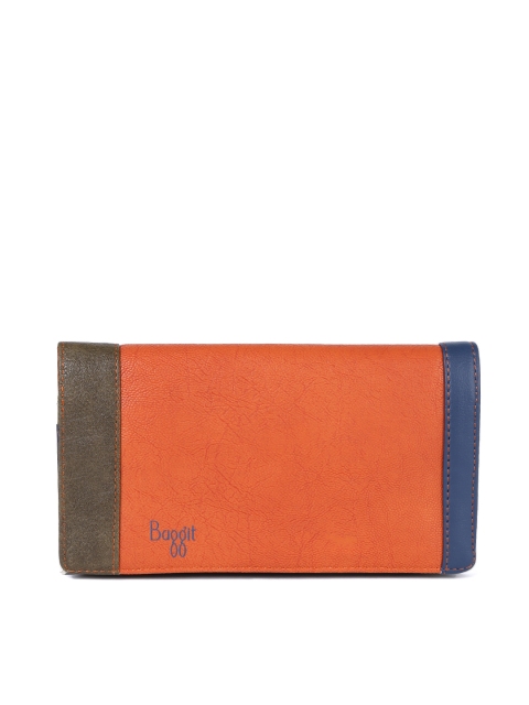 

Baggit Women Orange Textured Two Fold Wallet