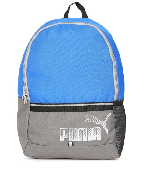 

Puma Unisex Blue & Grey Colourblocked Phase Backpack