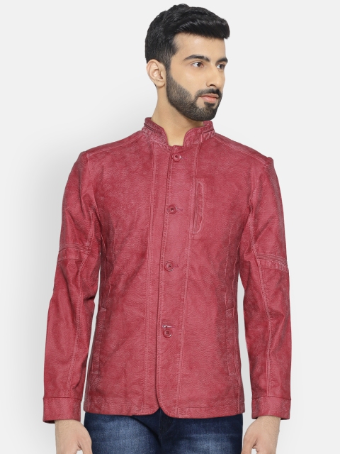 

Fort Collins Men Brick Red Solid Tailored Jacket