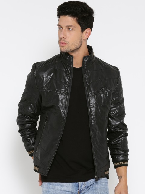 

Fort Collins Men Black Solid Jacket