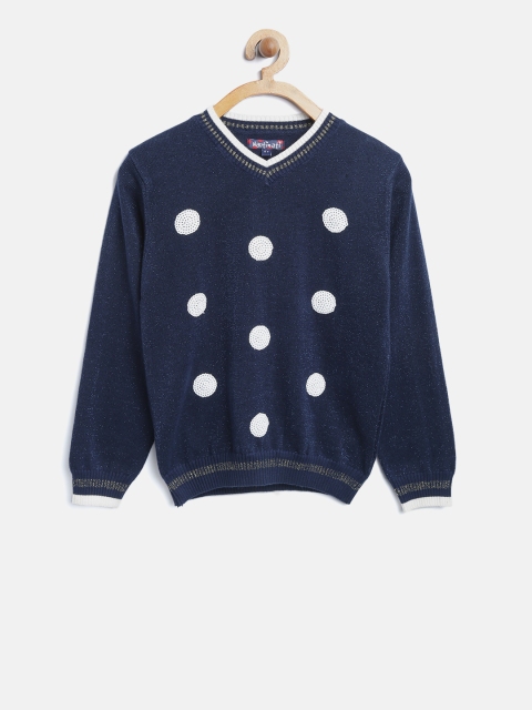 

Nauti Nati Girls Navy Blue Embellised Sweater