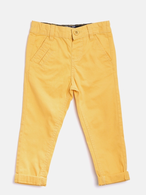 

Nauti Nati Boys Yellow Regular Fit Solid Trousers